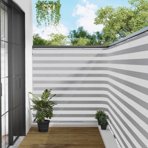 Zaslon za privatnost na balkonu 150 x 1000 cm - Svijetlosiva i bijela 150 x 1000 cm Cijena