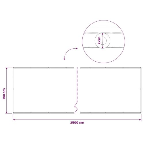 Zaslon za privatnost na balkonu 1,8 x 25 m - Krem 1,8 x 25 m Cijena