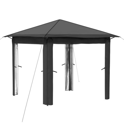 Gazebo bez bočne strane 2,6 x 2,6 m Svjetlosiva i antracit - Svjetlosiva i antracit Bez bočnog zida Cijena