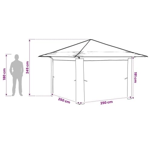 Gazebo bez bočne strane Bež i smeđa - Bež i smeđa Bez bočnog zida Cijena