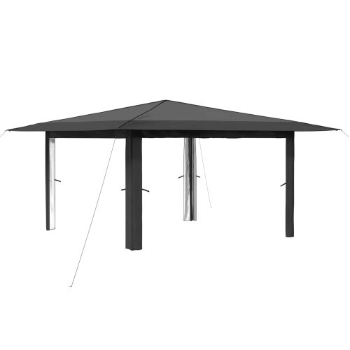 Gazebo bez bočnih strana 4 x 4 m Svjetlosiva i antracit - Svjetlosiva i antracit Bez bočnog zida Cijena