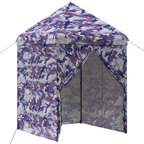 Pop-up Paviljon s 4 Zidova 2 x 2 m Plavi kamuflaža - 200 x 200 cm Cijena
