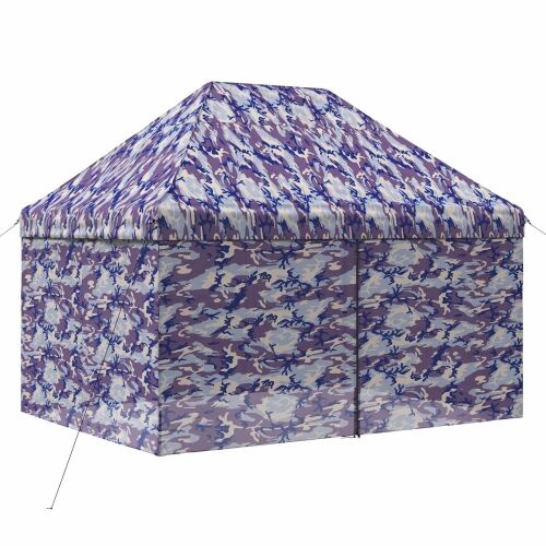 Pop-up Paviljon s 4 Zidova 2,9 x 4,3 m Plavi kamuflaža - 290 x 430 cm Cijena
