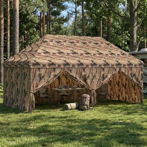 Pop-up Paviljon s 4 Zidova 3 x 6 m Šumski kamuflažni - 3 x 6 m Cijena