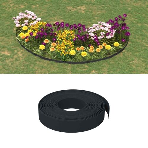 Ograda za vrt 25 m 10 cm PE Crna - Crna 25 x 0,1 m Cijena