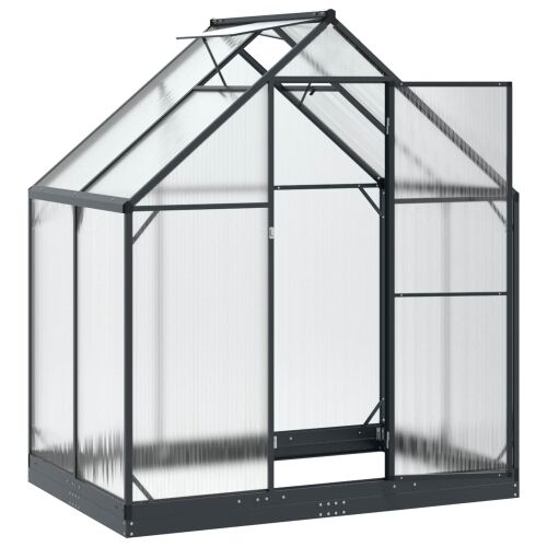 Vrtni staklenik 183,5 x 123 x 207 cm Aluminij i pocinčani čelik - 123,5 cm Cijena