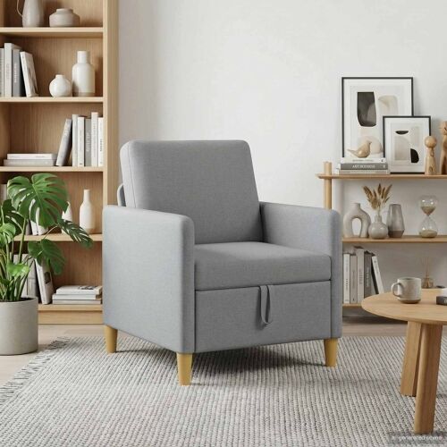 Sofa s pohranom Svjetlosiva 72 x 78 x 87 cm Poliester - Svjetlosiva 60 cm Cijena