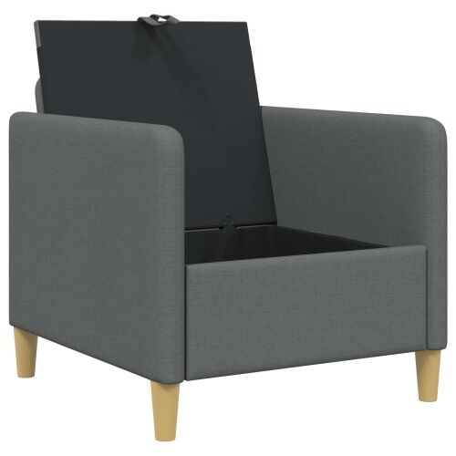 Sofa s pohranom Tamnosiva 72 x 78 x 87 cm Poliester - Tamnosiva 60 cm Cijena