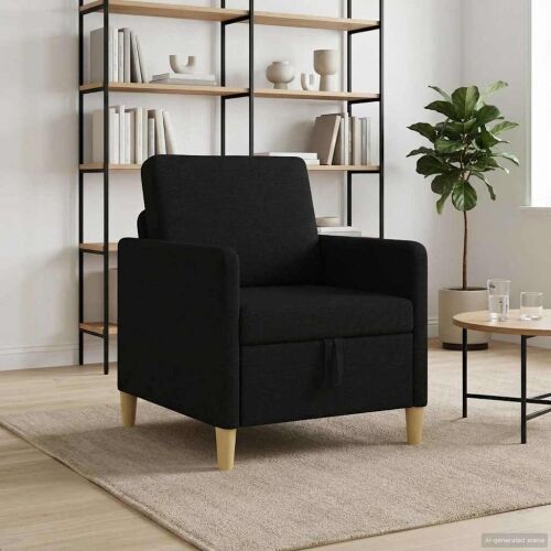Sofa s pohranom Crna 72 x 78 x 87 cm Poliester - Crna 60 cm Cijena