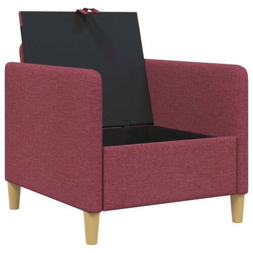 Sofa s pohranom Vinska crvena 72 x 78 x 87 cm Poliester - boja crnog vina 60 cm Cijena