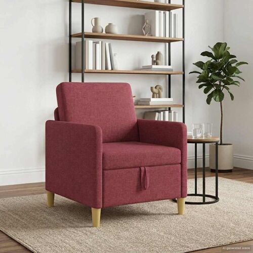 Sofa s pohranom Vinska crvena 72 x 78 x 87 cm Poliester - boja crnog vina 60 cm Cijena