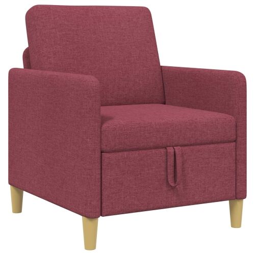 Sofa s pohranom Vinska crvena 72 x 78 x 87 cm Poliester - boja crnog vina 60 cm Cijena