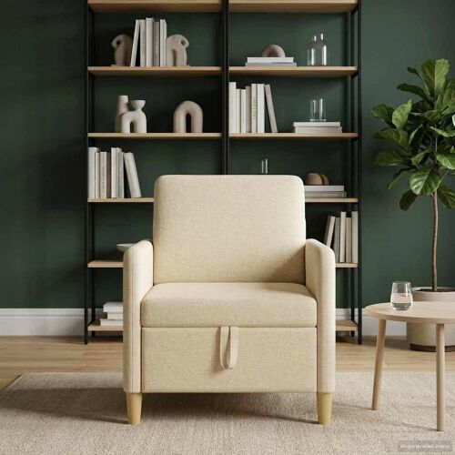 Sofa s pohranom Krem 72 x 78 x 87 cm Poliester - Krem 60 cm Cijena