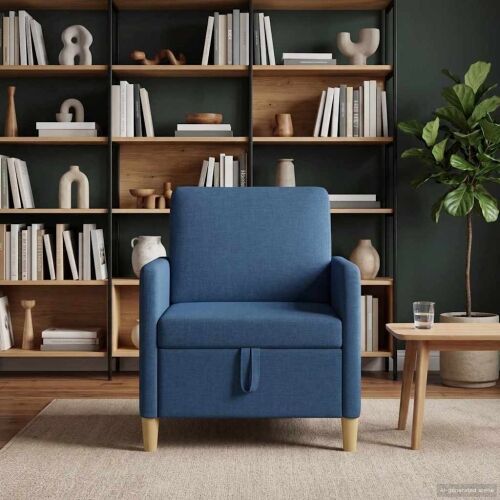 Sofa s pohranom Plava 72 x 78 x 87 cm Poliester - Plava 60 cm Cijena