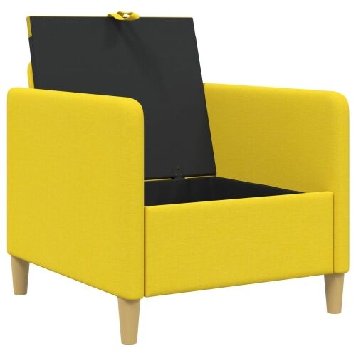 Sofa s pohranom Svijetlo žuta 72 x 78 x 87 cm Poliester - Svjetložuta 60 cm Cijena