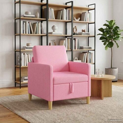 Sofa s pohranom Ružičasta 72 x 78 x 87 cm Poliester - Ružičasta 60 cm Cijena