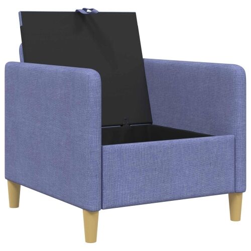 Sofa s pohranom Traper plava 72 x 78 x 87 cm Poliester - Trapere plave boje 60 cm Cijena