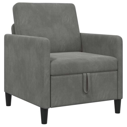 Sofa s pohranom Tamnosiva 72 x 78 x 87 cm Poliester - Tamnosiva 60 cm Cijena