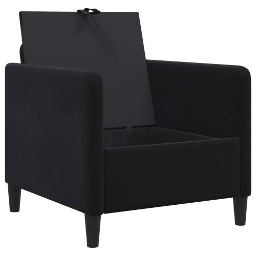 Sofa s pohranom Crna 72 x 78 x 87 cm Poliester - Crna 60 cm Cijena