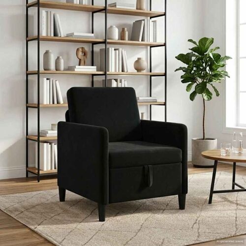 Sofa s pohranom Crna 72 x 78 x 87 cm Poliester - Crna 60 cm Cijena
