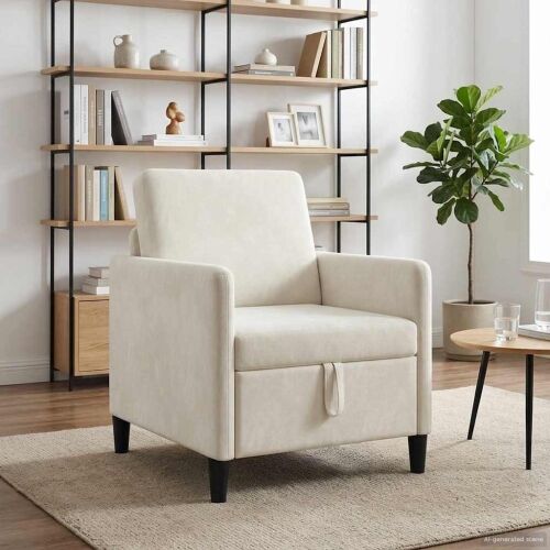 Sofa s pohranom Krem 72 x 78 x 87 cm Poliester - Krem 60 cm Cijena