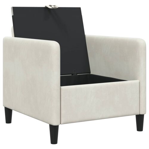 Sofa s pohranom Krem 72 x 78 x 87 cm Poliester - Krem 60 cm Cijena
