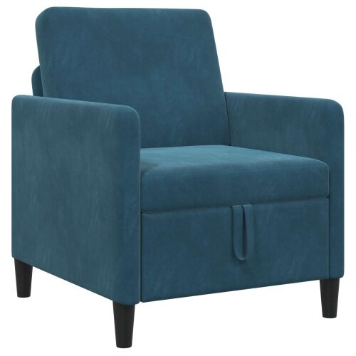Sofa s pohranom Plava 72 x 78 x 87 cm Poliester - Plava 60 cm Cijena