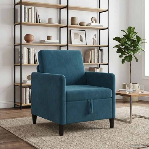 Sofa s pohranom Plava 72 x 78 x 87 cm Poliester - Plava 60 cm Cijena