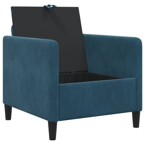 Sofa s pohranom Plava 72 x 78 x 87 cm Poliester - Plava 60 cm Cijena