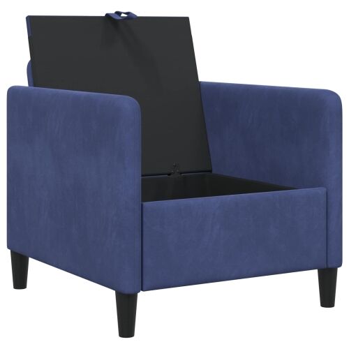 Sofa s pohranom Policijska plava 72 x 78 x 87 cm Poliester - Policijska plava 60 cm Cijena