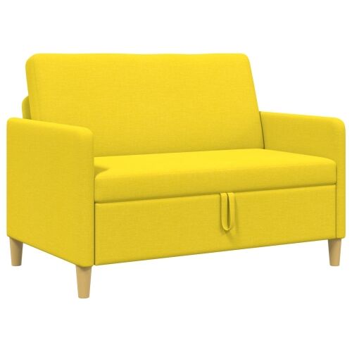Sofa s pohranom Svijetlo žuta 122 x 78 x 87 cm Poliester - Svjetložuta 110 cm Cijena
