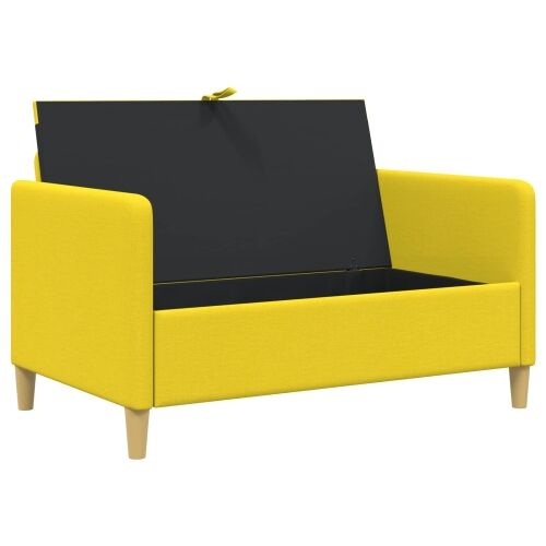Sofa s pohranom Svijetlo žuta 122 x 78 x 87 cm Poliester - Svjetložuta 110 cm Cijena