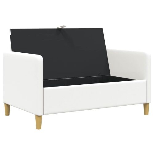 Sofa s pohranom Bijela 122 x 78 x 87 cm Poliester - Bijela 110 cm Cijena