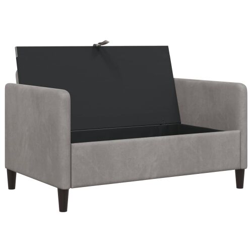 Sofa s pohranom Svjetlosiva 122 x 78 x 87 cm Poliester - Svjetlosiva 110 cm Cijena