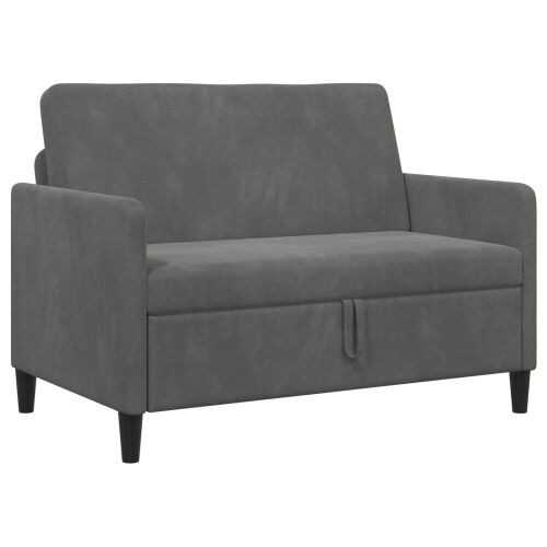 Sofa s pohranom Tamnosiva 122 x 78 x 87 cm Poliester - Tamnosiva 110 cm Cijena