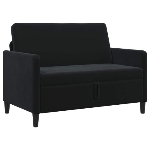 Sofa s pohranom Crna 122 x 78 x 87 cm Poliester - Crna 110 cm Cijena