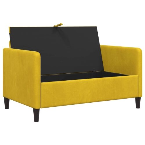 Sofa s pohranom Žuta 122 x 78 x 87 cm Poliester - Žuta 110 cm Cijena