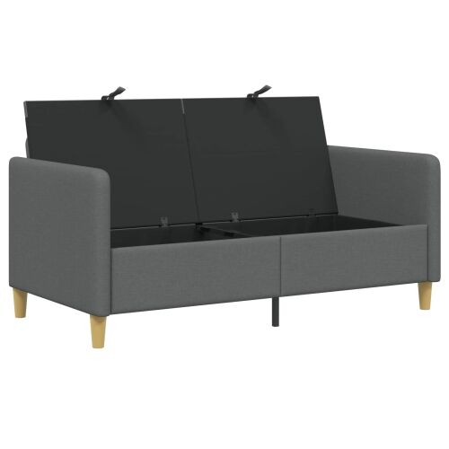 Sofa s pohranom Tamnosiva 152 x 78 x 87 cm Poliester - Tamnosiva 140 cm Cijena