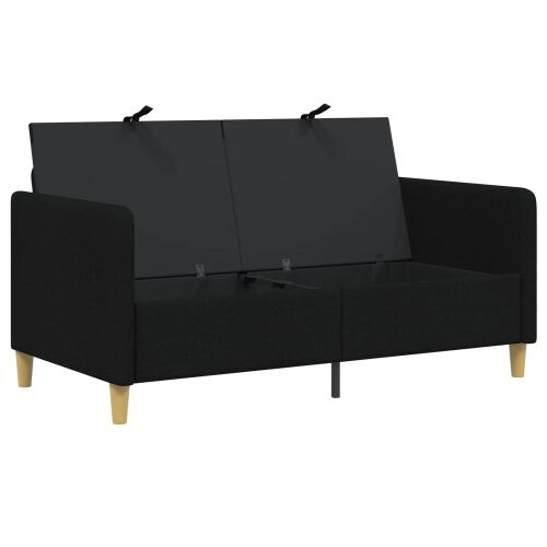 Sofa s pohranom Crna 152 x 78 x 87 cm Poliester - Crna 140 cm Cijena