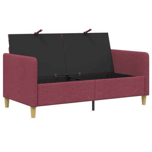 Sofa s pohranom Vinska crvena 152 x 78 x 87 cm Poliester - boja crnog vina 140 cm Cijena