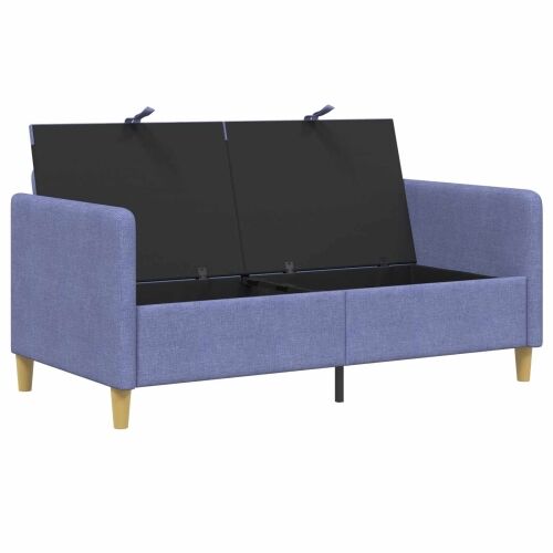 Sofa s pohranom Traper plava 152 x 78 x 87 cm Poliester - Trapere plave boje 140 cm Cijena