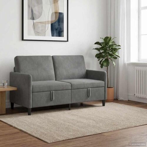 Sofa s pohranom Tamnosiva 152 x 78 x 87 cm Poliester - Tamnosiva 140 cm Cijena