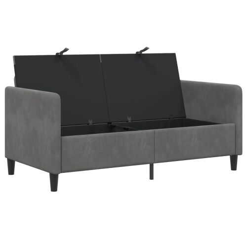 Sofa s pohranom Tamnosiva 152 x 78 x 87 cm Poliester - Tamnosiva 140 cm Cijena