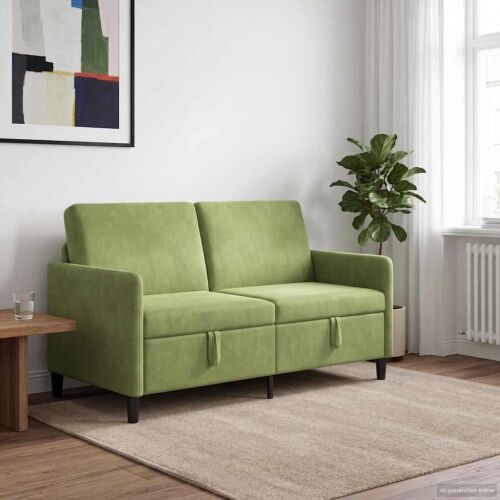 Sofa s pohranom Svijetlo zelena 152 x 78 x 87 cm Poliester - Svijetlo zelena 140 cm Cijena