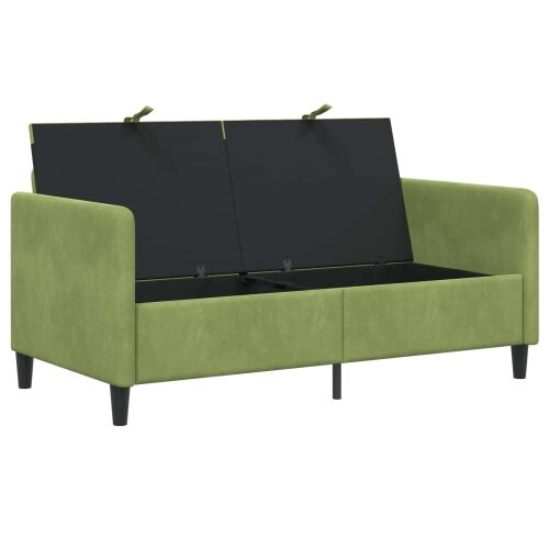 Sofa s pohranom Svijetlo zelena 152 x 78 x 87 cm Poliester - Svijetlo zelena 140 cm Cijena
