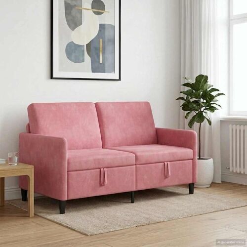 Sofa s pohranom Ružičasta 152 x 78 x 87 cm Poliester - Ružičasta 140 cm Cijena