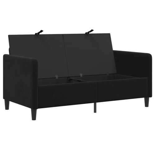 Sofa s pohranom Crna 152 x 78 x 87 cm Poliester - Crna 140 cm Cijena