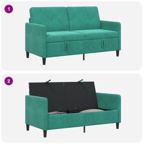 Sofa s pohranom Tirkizna 152 x 78 x 87 cm Poliester - Tirkizna 140 cm Cijena
