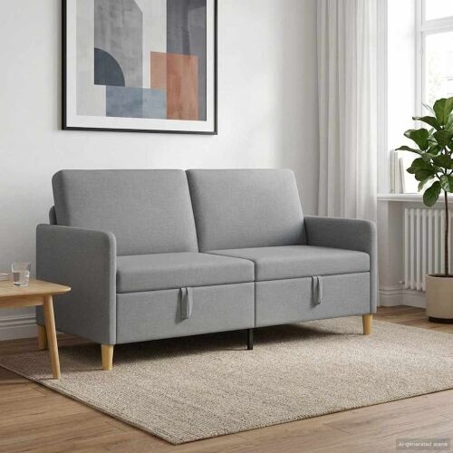 Sofa s pohranom Svjetlosiva 172 x 78 x 87 cm Poliester - Svjetlosiva 160 cm Cijena