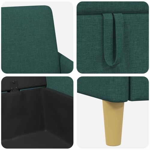 Sofa s pohranom Tamnozelena 172 x 78 x 87 cm Poliester - Tamnozelena 160 cm Cijena